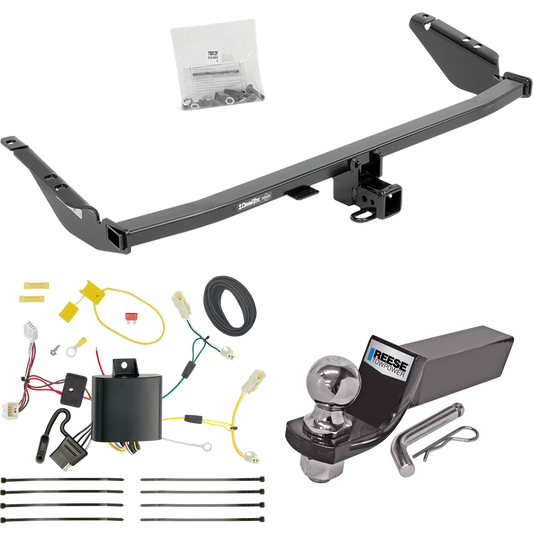 Fits 2015-2020 Toyota Sienna Trailer Hitch Tow PKG w/ 4-Flat Wiring + Starter Kit Ball Mount w/ 2" Drop & 2" Ball (For SE Models) By Draw-Tite