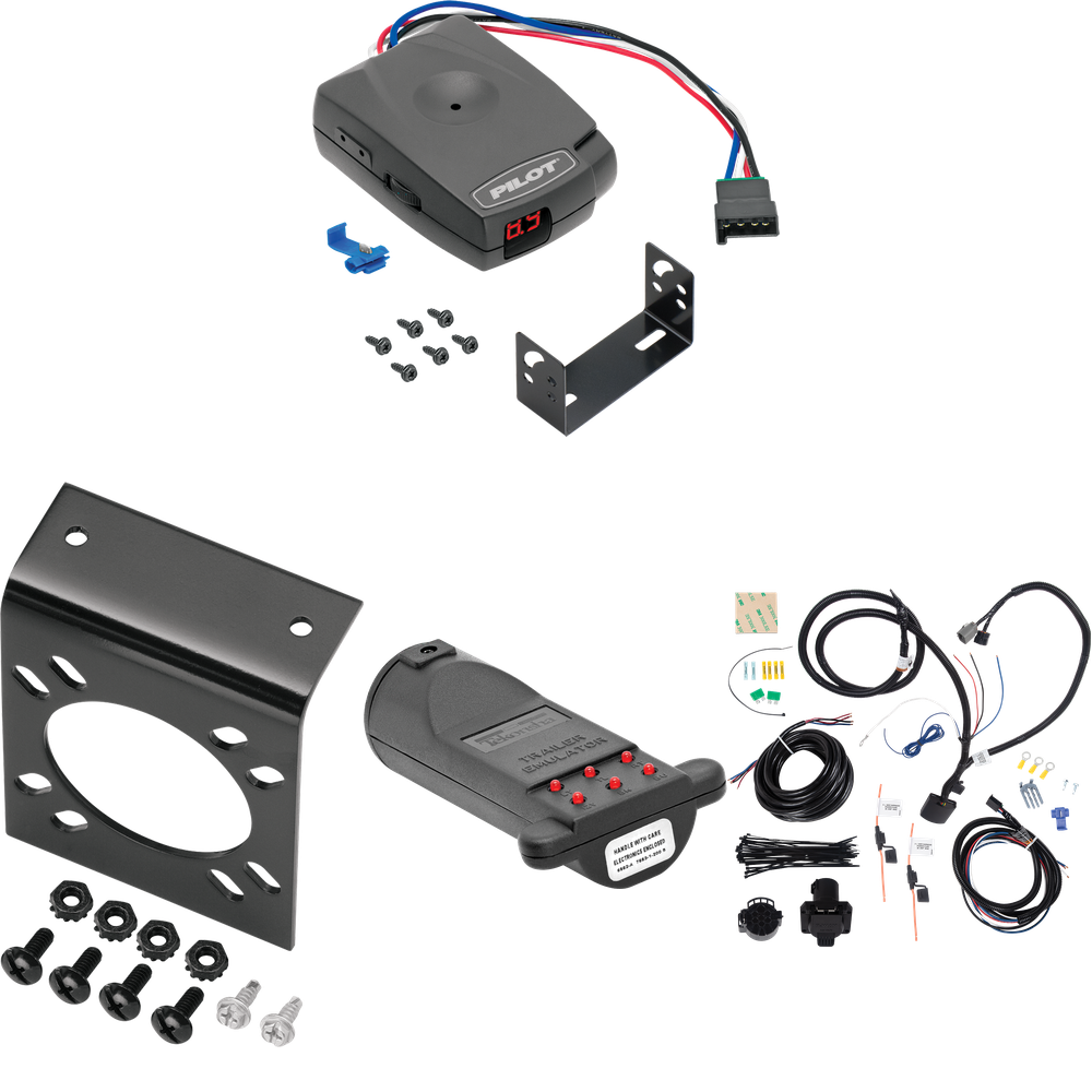 Fits 2013-2018 Hyundai Santa Fe 7-Way RV Wiring + Pro Series Pilot Brake Control + 7-Way Tester and Trailer Emulator (For Sport (5 Passenger) Models) By Tekonsha