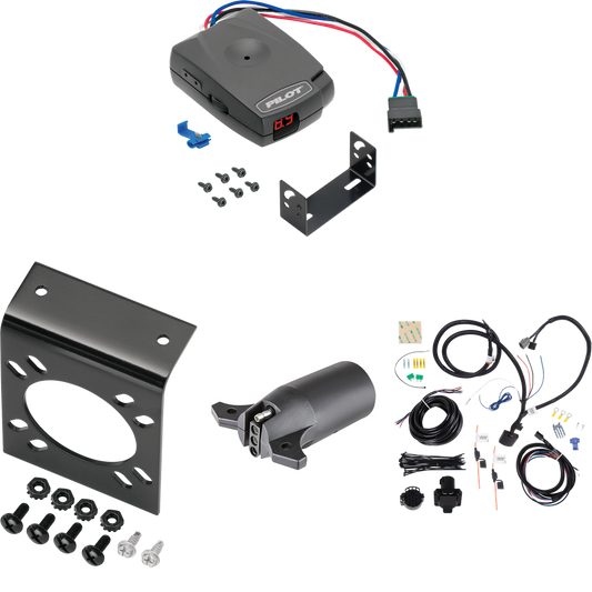 Fits 2011-2013 KIA Sorento 7-Way RV Wiring + Pro Series Pilot Brake Control + 7-Way to 4-Way Adapter (For SX, w/V6 Engine Models) By Tekonsha