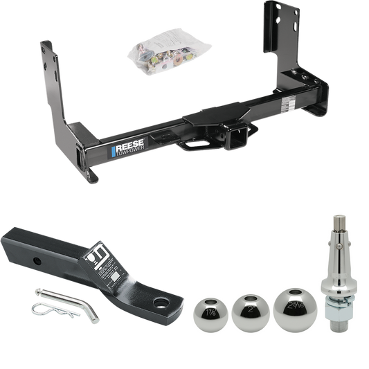 Fits 2010-2023 Mercedes-Benz Sprinter 3500 Trailer Hitch Tow PKG w/ Ball Mount w/ 2" Drop + Interchangeable Ball 1-7/8" & 2" & 2-5/16" (Excludes: w/Factory Step Bumper Models) By Reese Towpower