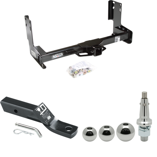 Fits 2007-2018 Mercedes-Benz Sprinter Trailer Hitch Tow PKG w/ Ball Mount w/ 2" Drop + Interchangeable Ball 1-7/8" & 2" & 2-5/16" (Excludes: w/Factory Step Bumper Models) By Draw-Tite