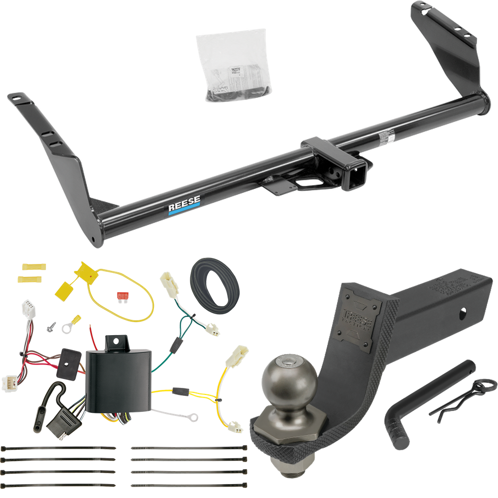 Fits 2015-2020 Toyota Sienna Trailer Hitch Tow PKG w/ 4-Flat Wiring + Interlock Tactical Starter Kit w/ 3-1/4" Drop & 2" Ball (For SE Models) By Reese Towpower