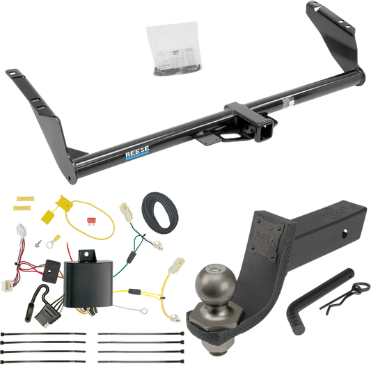 Fits 2015-2020 Toyota Sienna Trailer Hitch Tow PKG w/ 4-Flat Wiring + Interlock Tactical Starter Kit w/ 3-1/4" Drop & 2" Ball (For SE Models) By Reese Towpower