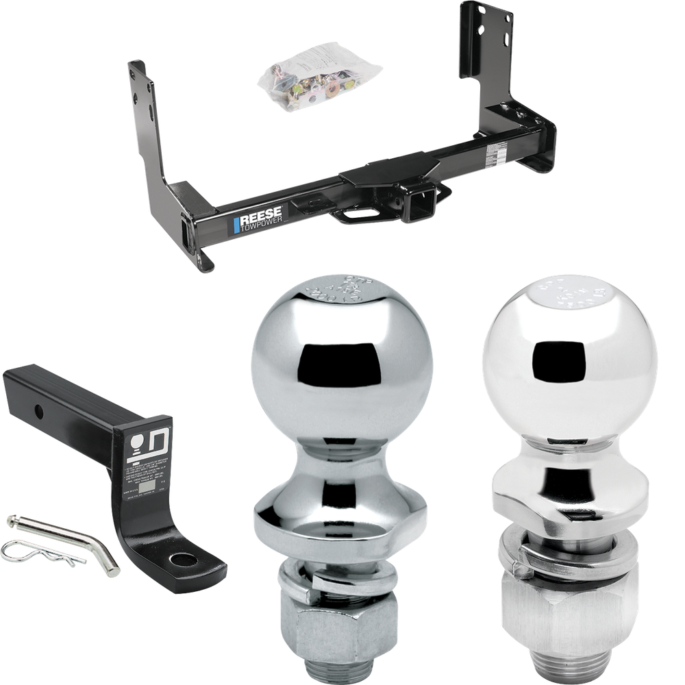 Se adapta al paquete de enganche de remolque Mercedes-Benz Sprinter 2007-2018 con soporte de bola con caída de 4" + bola de 2" + bola de 1-7/8" (excluye: con modelos de parachoques escalonado de fábrica) de Reese Towpower