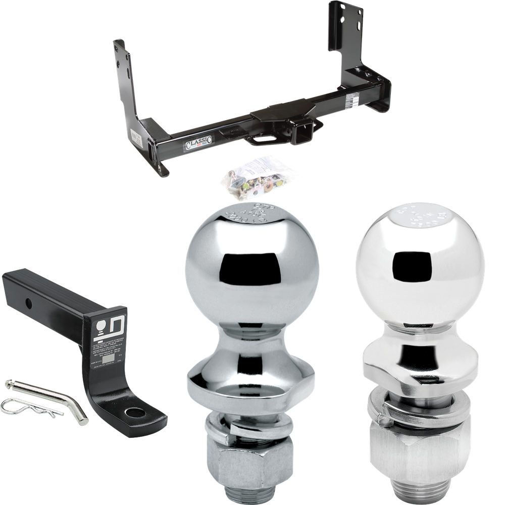 Fits 2007-2021 Freightliner Sprinter 2500 Trailer Hitch Tow PKG w/ Ball Mount w/ 4" Drop + 2" Ball + 1-7/8" Ball (Excludes: w/Factory Step Bumper Models) By Draw-Tite