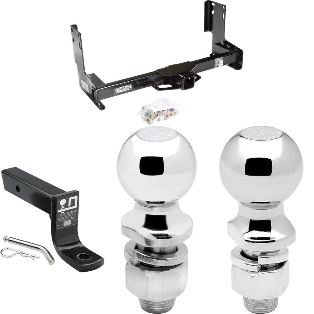 Fits 2007-2021 Freightliner Sprinter 2500 Trailer Hitch Tow PKG w/ Ball Mount w/ 4" Drop + 2" Ball + 2-5/16" Ball (Excludes: w/Factory Step Bumper Models) By Draw-Tite