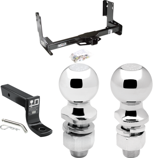 Fits 2007-2021 Freightliner Sprinter 2500 Trailer Hitch Tow PKG w/ Ball Mount w/ 4" Drop + 2" Ball + 2-5/16" Ball (Excludes: w/Factory Step Bumper Models) By Draw-Tite