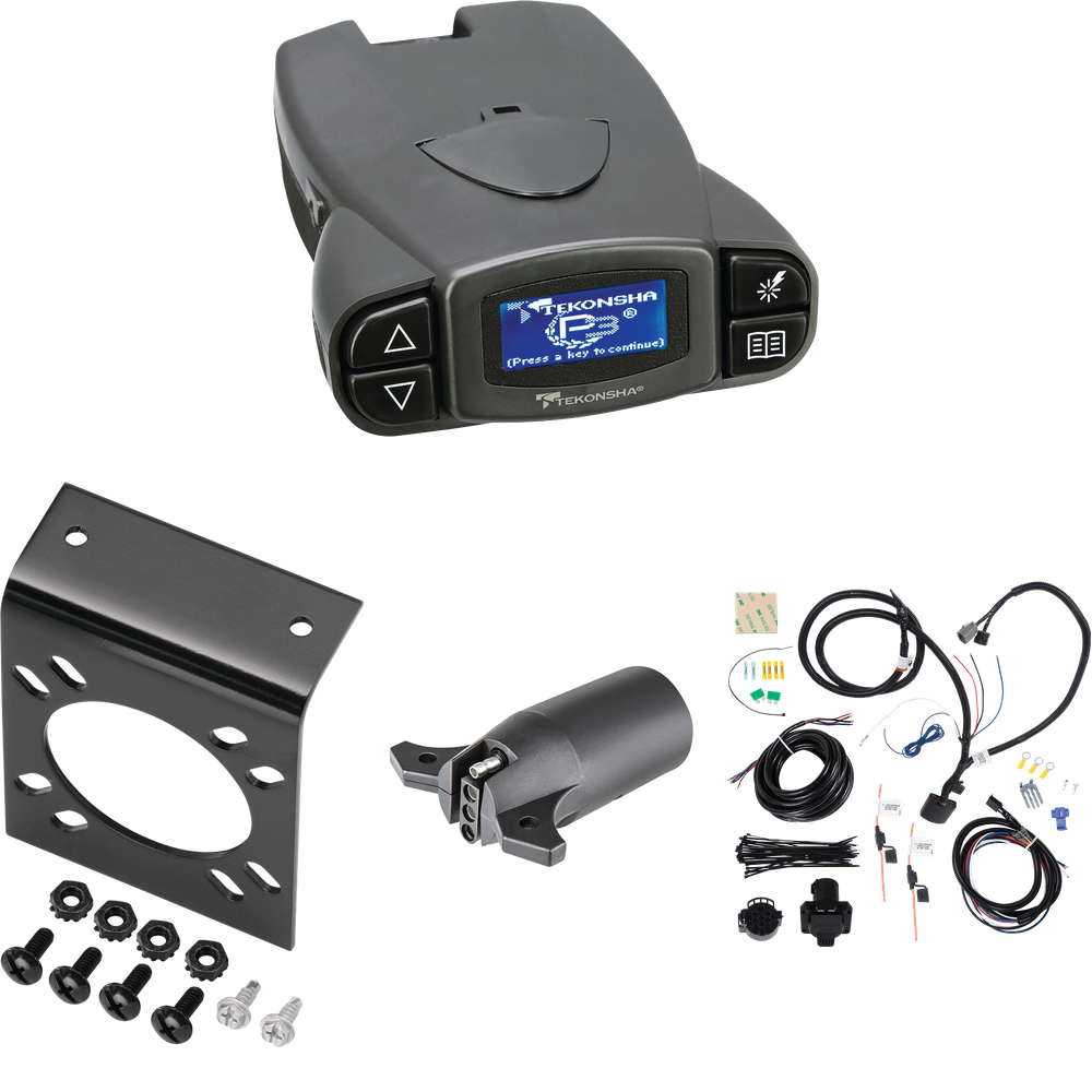 Se adapta al cableado de RV de 7 vías KIA Sorento 2007-2009 + control de freno Tekonsha Prodigy P3 + adaptador de 7 vías a 4 vías de Tekonsha