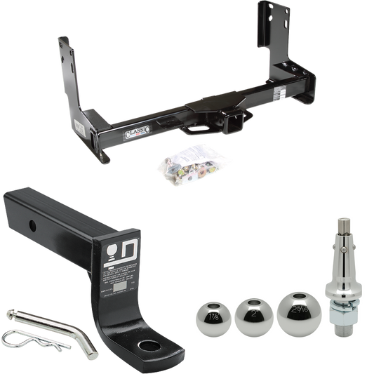 Fits 2007-2021 Freightliner Sprinter 2500 Trailer Hitch Tow PKG w/ Ball Mount w/ 4" Drop + Interchangeable Ball 1-7/8" & 2" & 2-5/16" (Excludes: w/Factory Step Bumper Models) By Draw-Tite