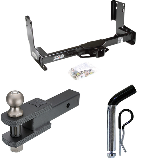 Fits 2007-2009 Dodge Sprinter 2500 Trailer Hitch Tow PKG w/ Clevis Hitch Ball Mount w/ 2" Ball + Pin/Clip (Excludes: w/Factory Step Bumper Models) By Draw-Tite