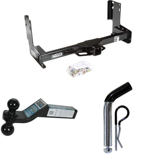 Se adapta al paquete de enganche de remolque Mercedes-Benz Sprinter 2007-2018 con soporte de bola doble de 2" y 2-5/16" bolas de remolque + pasador/clip (excluye: con modelos de parachoques escalonado de fábrica) de Draw-Tite