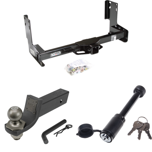 Se adapta al paquete de enganche de remolque Mercedes-Benz Sprinter 2007-2013 + kit de inicio táctico Interlock con caída de 2" y bola de 2" + bloqueo táctico de hueso de perro (excluye: con modelos de parachoques escalonado de fábrica) de Draw-Tite