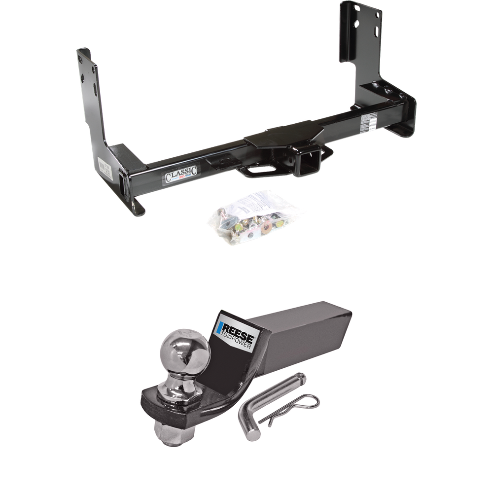 Fits 2010-2023 Mercedes-Benz Sprinter 2500 Trailer Hitch Tow PKG w/ Starter Kit Ball Mount w/ 2" Drop & 2" Ball (Excludes: w/Factory Step Bumper Models) By Draw-Tite