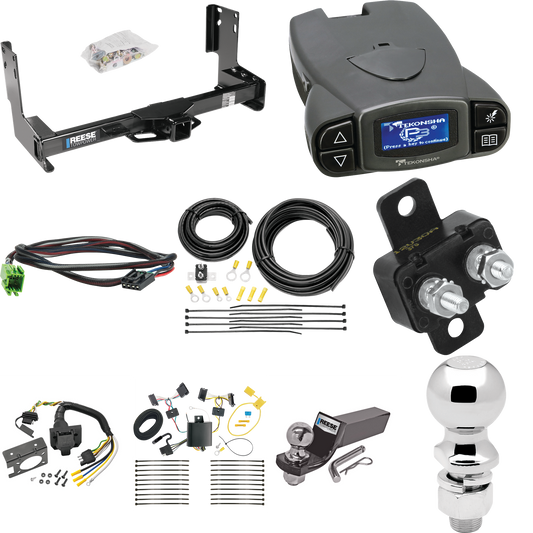 Fits 2007-2013 Freightliner Sprinter 2500 Trailer Hitch Tow PKG w/ Tekonsha Prodigy P3 Brake Control + Plug & Play BC Adapter + 7-Way RV Wiring + 2" & 2-5/16" Ball & Drop Mount (Excludes: w/Factory Step Bumper Models) By Reese Towpower