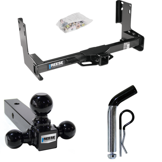 Fits 2007-2021 Freightliner Sprinter 2500 Trailer Hitch Tow PKG w/ Triple Ball Ball Mount 1-7/8" & 2" & 2-5/16" Trailer Balls + Pin/Clip (Excludes: w/Factory Step Bumper Models) By Reese Towpower