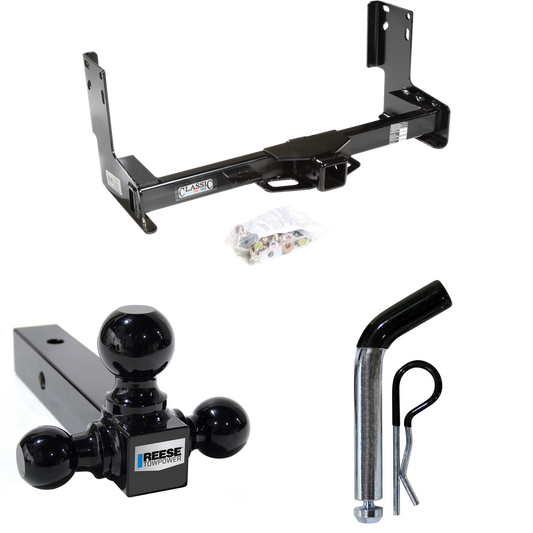 Fits 2007-2009 Dodge Sprinter 3500 Trailer Hitch Tow PKG w/ Triple Ball Ball Mount 1-7/8" & 2" & 2-5/16" Trailer Balls + Pin/Clip (Excludes: w/Factory Step Bumper Models) By Draw-Tite