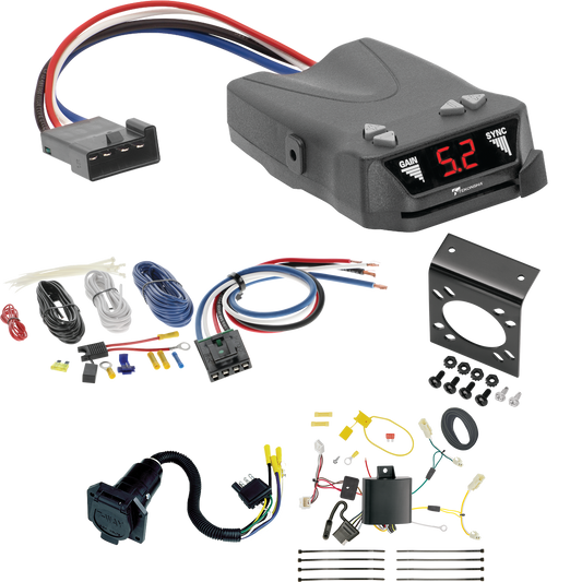 Fits 2015-2020 Toyota Sienna 7-Way RV Wiring + Tekonsha Brakeman IV Brake Control + Generic BC Wiring Adapter (For SE Models) By Tekonsha