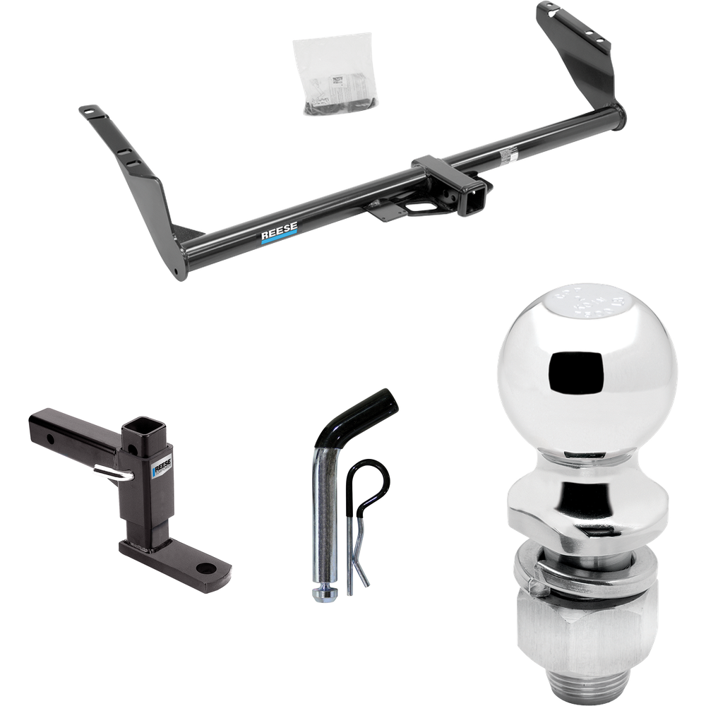 Fits 2004-2014 Toyota Sienna Trailer Hitch Tow PKG w/ Adjustable Drop Rise Ball Mount + Pin/Clip + 2" Ball By Reese Towpower