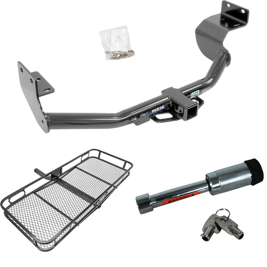 Fits 2014-2015 KIA Sorento Trailer Hitch Tow PKG w/ 60" x 24" Cargo Carrier + Hitch Lock (For w/V6 Engine Models) By Reese Towpower