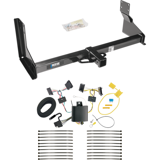 Fits 2007-2013 Mercedes-Benz Sprinter Trailer Hitch Tow PKG w/ 4-Flat Wiring Harness (For w/Factory Step Bumper Excluding Models w/30-3/8” Frame Width Models) By Reese Towpower