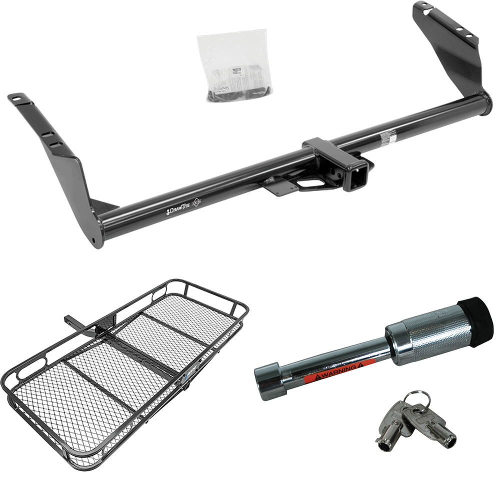 Fits 2004-2014 Toyota Sienna Trailer Hitch Tow PKG w/ 60" x 24" Cargo Carrier + Hitch Lock By Draw-Tite