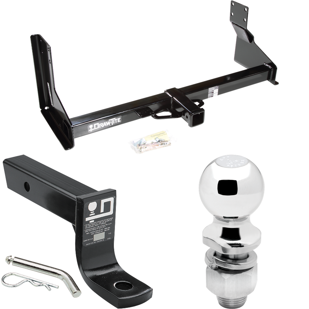 Fits 2007-2018 Mercedes-Benz Sprinter Trailer Hitch Tow PKG w/ Ball Mount w/ 4" Drop + 2" Ball (For w/Factory Step Bumper Excluding Models w/30-3/8” Frame Width Models) By Draw-Tite