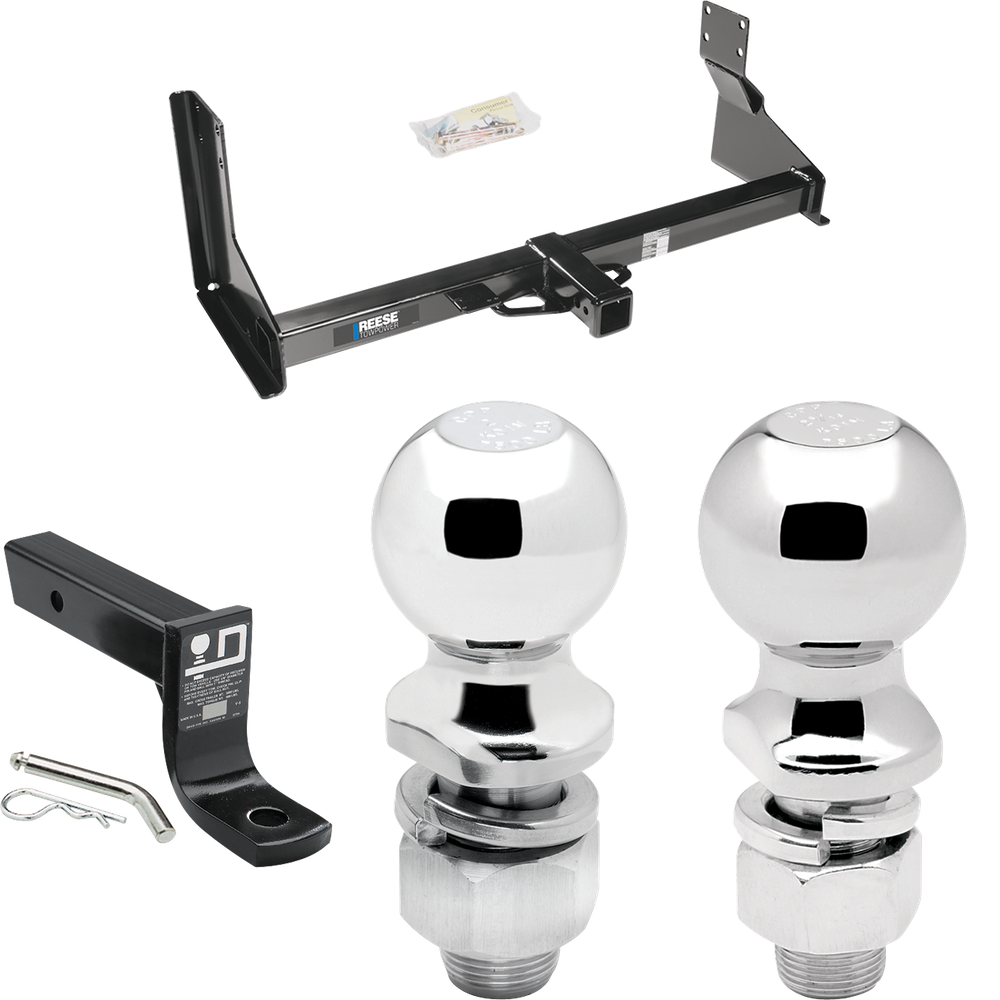 Fits 2007-2021 Freightliner Sprinter 2500 Trailer Hitch Tow PKG w/ Ball Mount w/ 4" Drop + 2" Ball + 2-5/16" Ball (For w/Factory Step Bumper Excluding Models w/30-3/8” Frame Width Models) By Reese Towpower