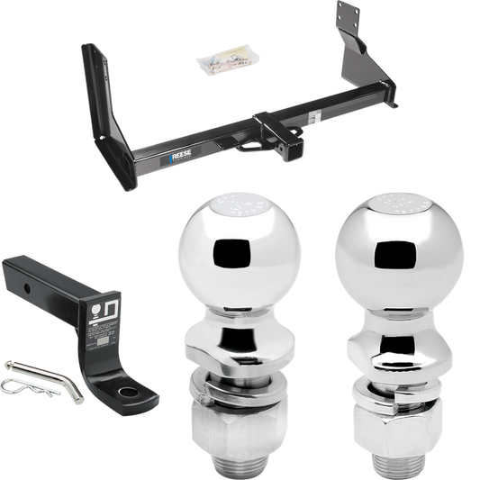 Fits 2007-2021 Freightliner Sprinter 2500 Trailer Hitch Tow PKG w/ Ball Mount w/ 4" Drop + 2" Ball + 2-5/16" Ball (For w/Factory Step Bumper Excluding Models w/30-3/8” Frame Width Models) By Reese Towpower