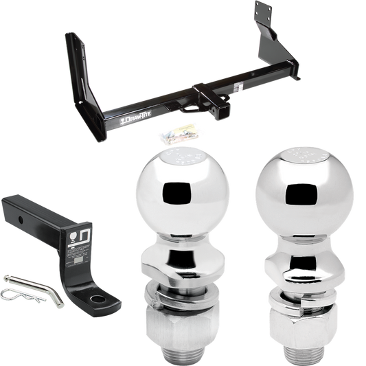 Fits 2007-2021 Freightliner Sprinter 3500 Trailer Hitch Tow PKG w/ Ball Mount w/ 4" Drop + 2" Ball + 2-5/16" Ball (For w/Factory Step Bumper Excluding Models w/30-3/8” Frame Width Models) By Draw-Tite