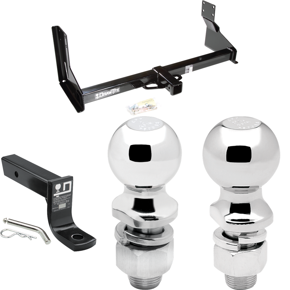 Fits 2010-2023 Mercedes-Benz Sprinter 2500 Trailer Hitch Tow PKG w/ Ball Mount w/ 4" Drop + 2" Ball + 2-5/16" Ball (For w/Factory Step Bumper Excluding Models w/30-3/8” Frame Width Models) By Draw-Tite