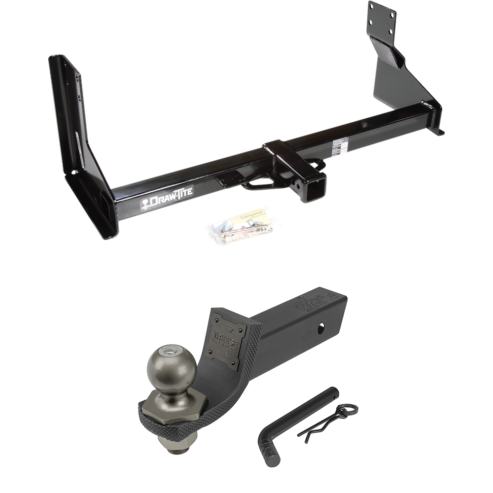 Fits 2007-2013 Freightliner Sprinter 3500 Trailer Hitch Tow PKG + Interlock Tactical Starter Kit w/ 2" Drop & 2" Ball (For w/Factory Step Bumper Excluding Models w/30-3/8” Frame Width Models) By Draw-Tite