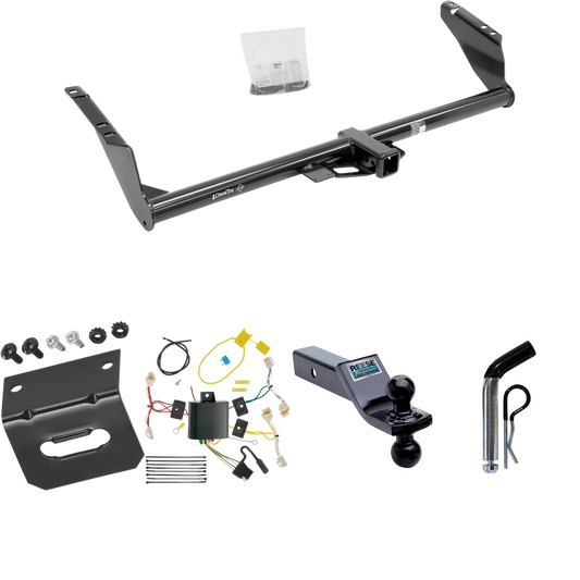 Fits 2015-2020 Toyota Sienna Trailer Hitch Tow PKG w/ 4-Flat Wiring Harness + Dual Ball Ball Mount 1-7/8" & 2" Trailer Balls + Pin/Clip + Wiring Bracket (Excludes: SE Models) By Draw-Tite