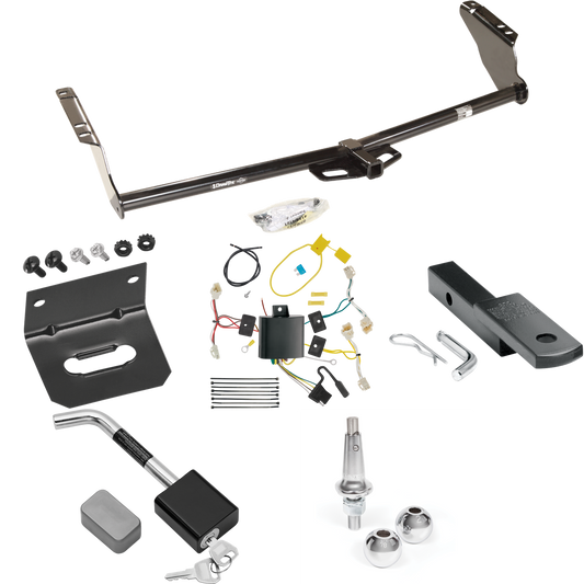 Se adapta al paquete de enganche de remolque Toyota Sienna 2015-2020 con arnés de cableado de 4 planos + barra de tracción + bolas intercambiables de 1-7/8" y 2" + soporte de cableado + bloqueo de enganche (excluye: modelos SE) de Draw-Tite