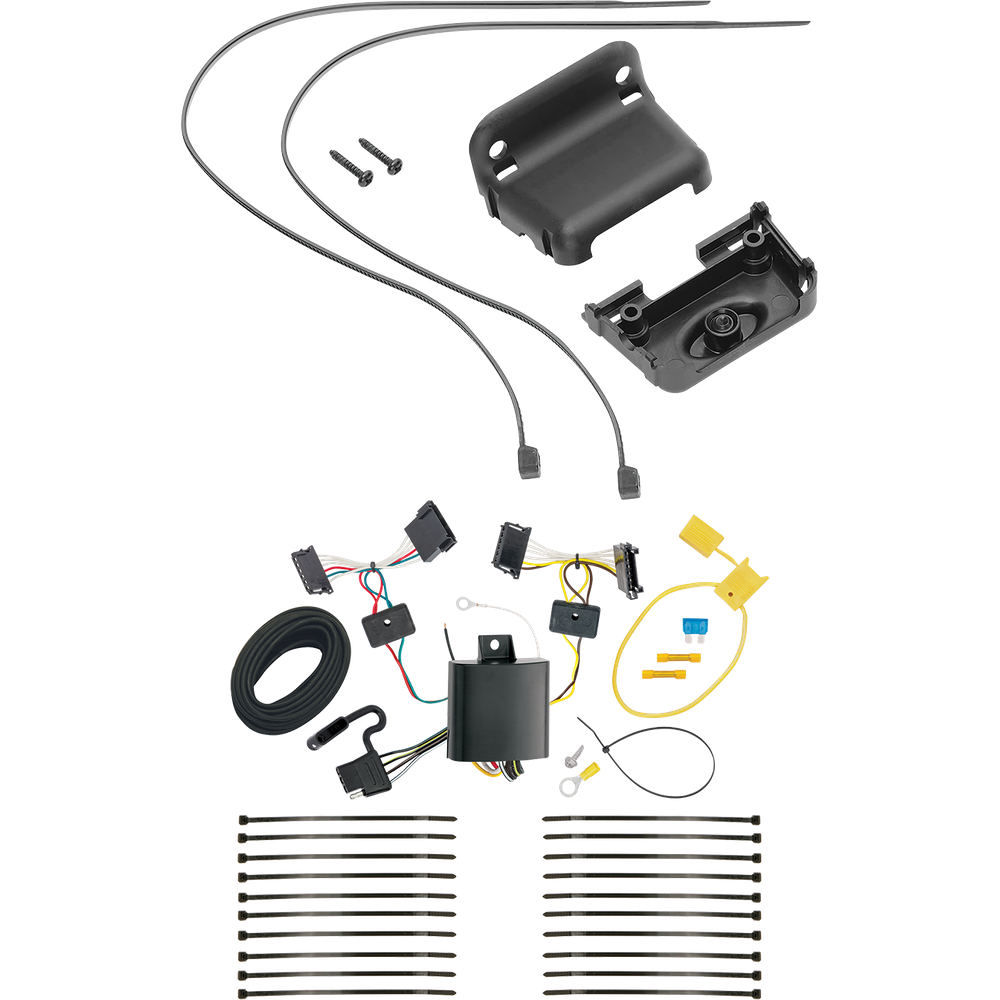 Fits 2007-2009 Dodge Sprinter 2500 4-Flat Vehicle End Trailer Wiring Harness + Wiring Bracket By Tekonsha