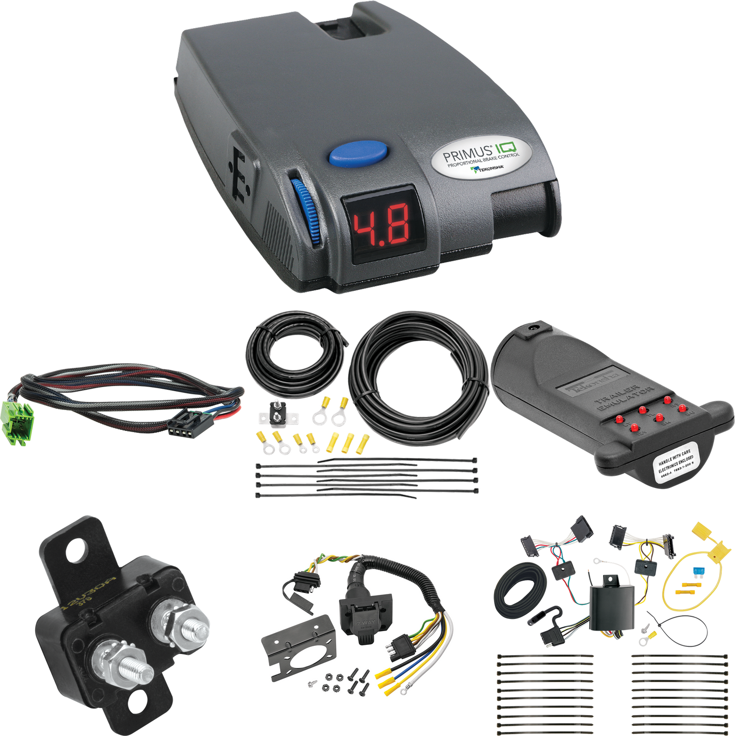 Fits 2010-2013 Mercedes-Benz Sprinter 3500 7-Way RV Wiring + Tekonsha Primus IQ Brake Control + Plug & Play BC Adapter + 7-Way Tester and Trailer Emulator By Tekonsha