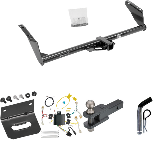 Fits 2015-2020 Toyota Sienna Trailer Hitch Tow PKG w/ 4-Flat Wiring Harness + Clevis Hitch Ball Mount w/ 2" Ball + Pin/Clip + Wiring Bracket (Excludes: SE Models) By Draw-Tite