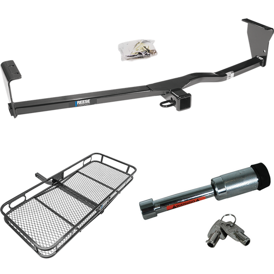 Fits 2011-2013 KIA Sorento Trailer Hitch Tow PKG w/ 60" x 24" Cargo Carrier + Hitch Lock (Excludes: SX, w/V6 Engine & EX, w/V6 Engine, w/Factory Tow Package Models) By Reese Towpower