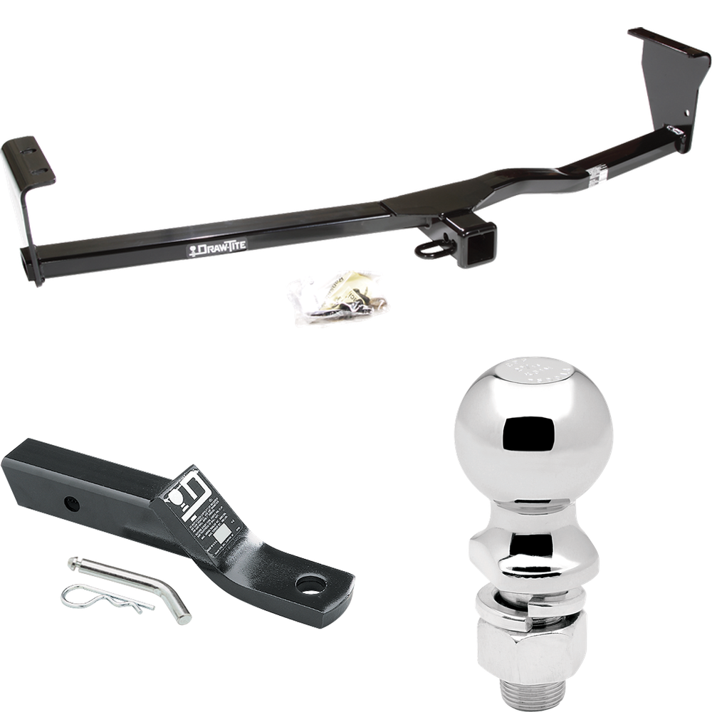 Fits 2010-2012 Hyundai Santa Fe Trailer Hitch Tow PKG w/ Ball Mount w/ 2" Drop + 2-5/16" Ball (For w/Factory Tow Package Models) By Draw-Tite