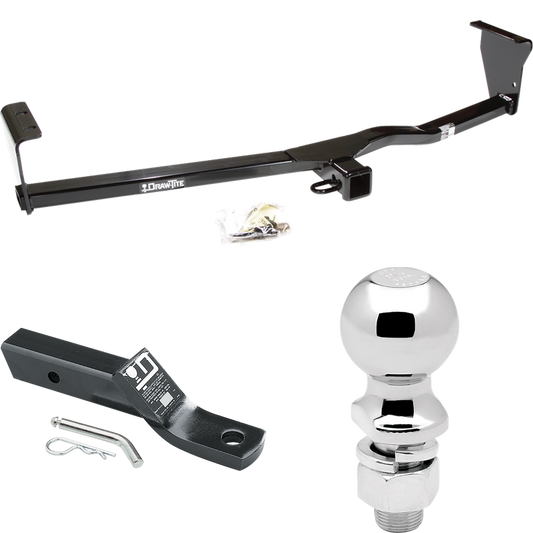 Fits 2010-2012 Hyundai Santa Fe Trailer Hitch Tow PKG w/ Ball Mount w/ 2" Drop + 2-5/16" Ball (For w/Factory Tow Package Models) By Draw-Tite