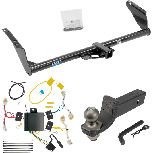 Fits 2015-2020 Toyota Sienna Trailer Hitch Tow PKG w/ 4-Flat Wiring + Interlock Tactical Starter Kit w/ 2" Drop & 2" Ball (Excludes: SE Models) By Reese Towpower