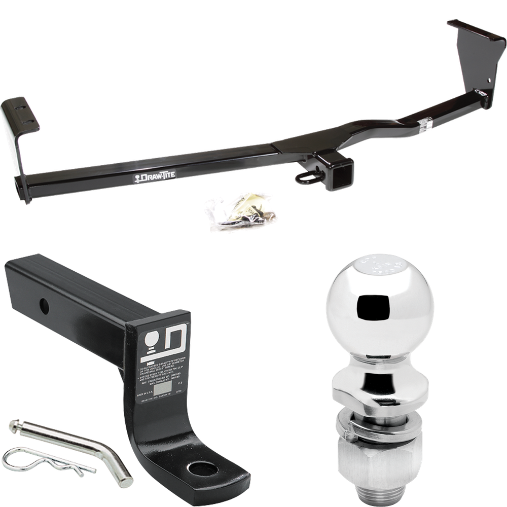 Fits 2011-2013 KIA Sorento Trailer Hitch Tow PKG w/ Ball Mount w/ 4" Drop + 2" Ball (For Base, w/I4 Engine Models) By Draw-Tite