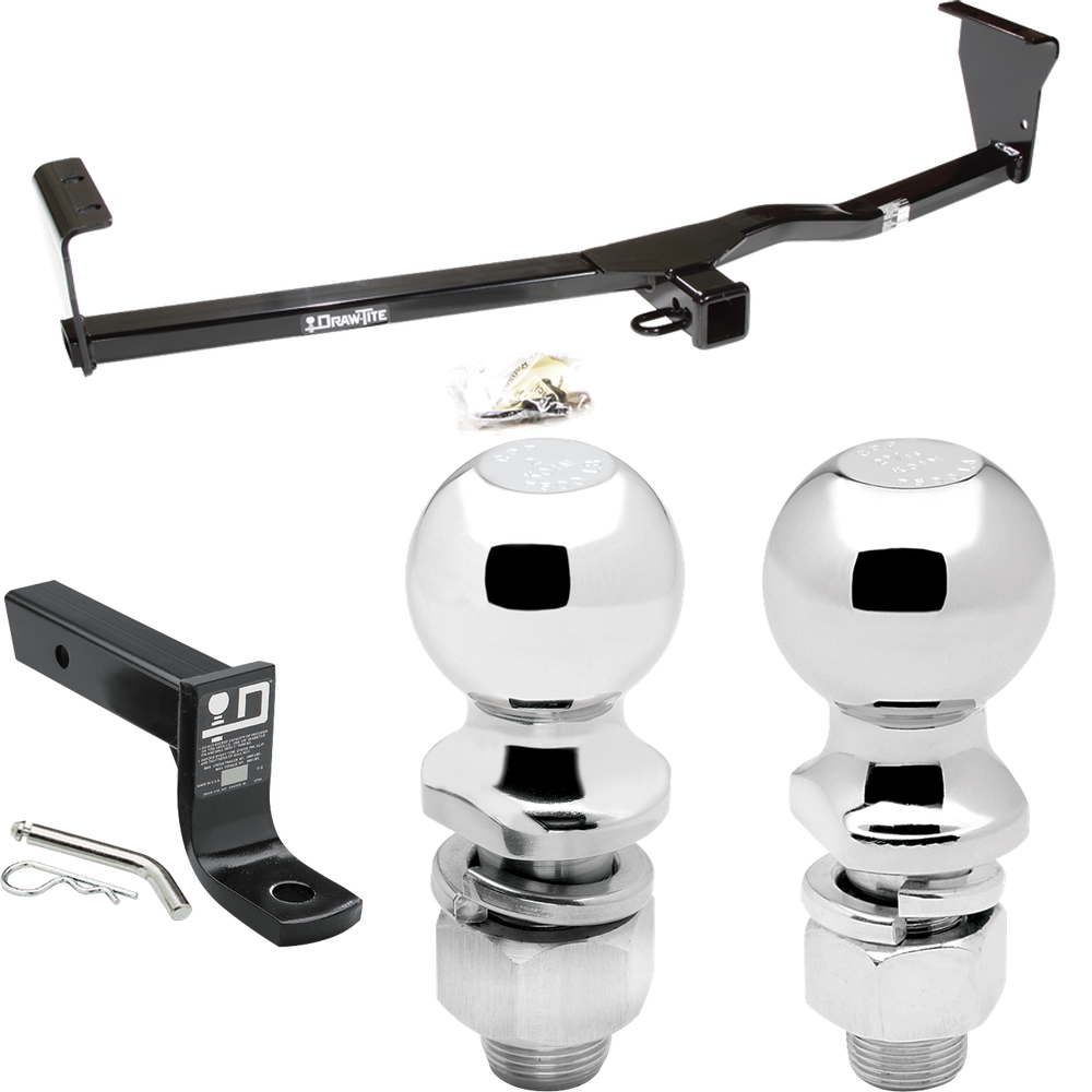 Fits 2011-2013 KIA Sorento Trailer Hitch Tow PKG w/ Ball Mount w/ 4" Drop + 2" Ball + 2-5/16" Ball (For LX, w/I4 Engine Models) By Draw-Tite