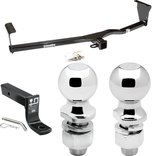 Fits 2011-2013 KIA Sorento Trailer Hitch Tow PKG w/ Ball Mount w/ 4" Drop + 2" Ball + 2-5/16" Ball (For LX, w/I4 Engine Models) By Draw-Tite