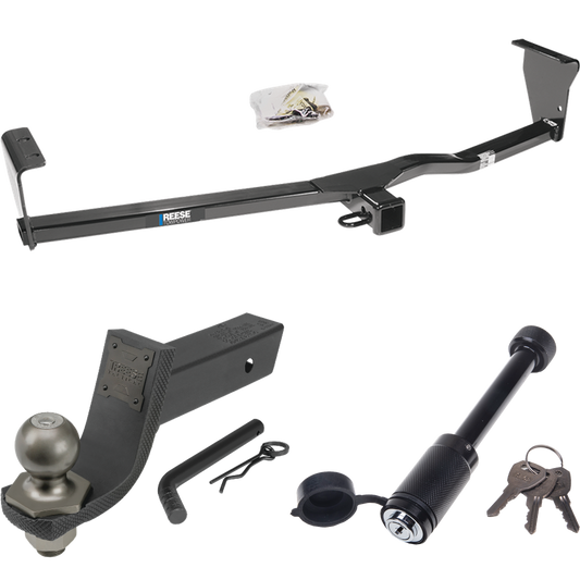 Fits 2010-2012 Hyundai Santa Fe Trailer Hitch Tow PKG + Interlock Tactical Starter Kit w/ 3-1/4" Drop & 2" Ball + Tactical Dogbone Lock By Reese Towpower