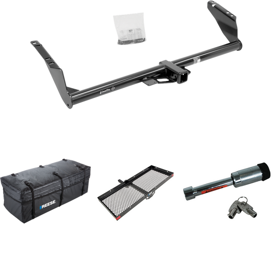 Fits 2015-2020 Toyota Sienna Trailer Hitch Tow PKG w/ 48" x 20" Cargo Carrier + Cargo Bag + Hitch Lock (Excludes: SE Models) By Draw-Tite