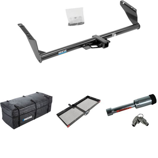 Fits 2004-2014 Toyota Sienna Trailer Hitch Tow PKG w/ 48" x 20" Cargo Carrier + Cargo Bag + Hitch Lock By Reese Towpower