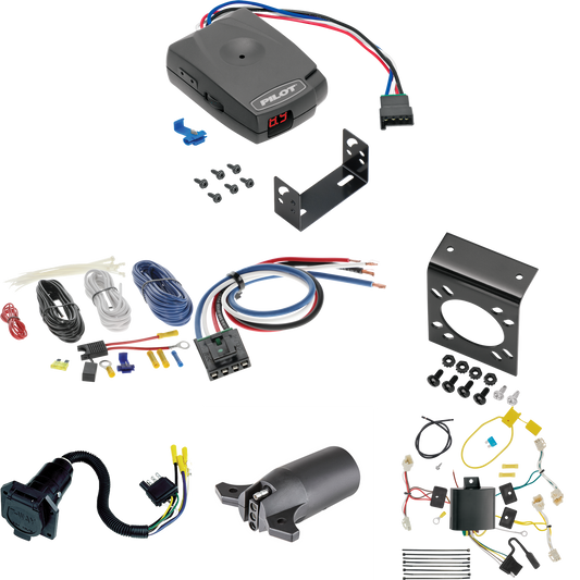 Fits 2015-2020 Toyota Sienna 7-Way RV Wiring + Pro Series Pilot Brake Control + Generic BC Wiring Adapter + 7-Way to 4-Way Adapter (Excludes: SE Models) By Tekonsha