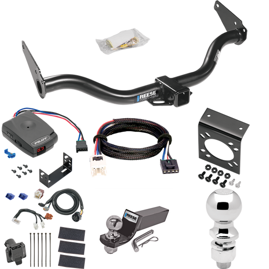 Se adapta al paquete de enganche de remolque Nissan Xterra 2005-2015 con control de freno piloto Pro Series + adaptador BC Plug &amp; Play + cableado RV de 7 vías + soporte de bola y caída de 2" y 2-5/16" (solo para modelos (Canadá) ) Por Reese Towpower