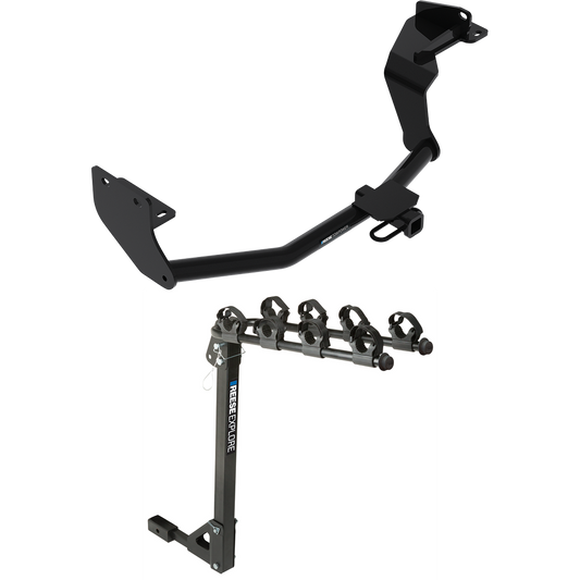 Fits 2016-2020 KIA Sorento Trailer Hitch Tow PKG w/ 4 Bike Carrier Rack (For w/V6 Engine Models) By Reese Towpower