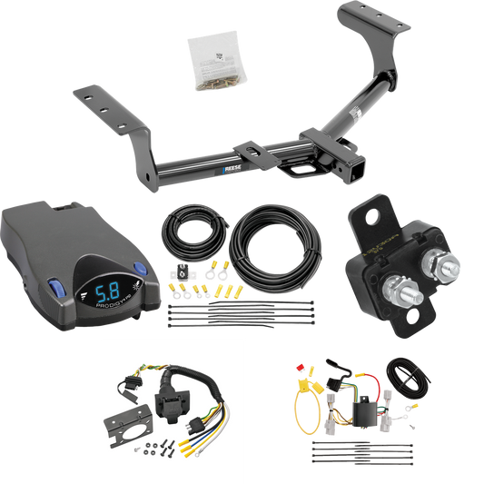 Se adapta al paquete de enganche de remolque Toyota RAV4 2006-2012 con control de freno Tekonsha Prodigy P2 + cableado RV de 7 vías de Reese Towpower